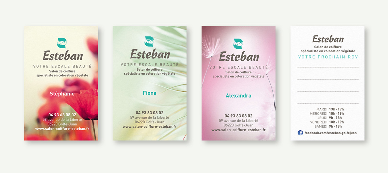 Cartes de visite Esteban coiffure