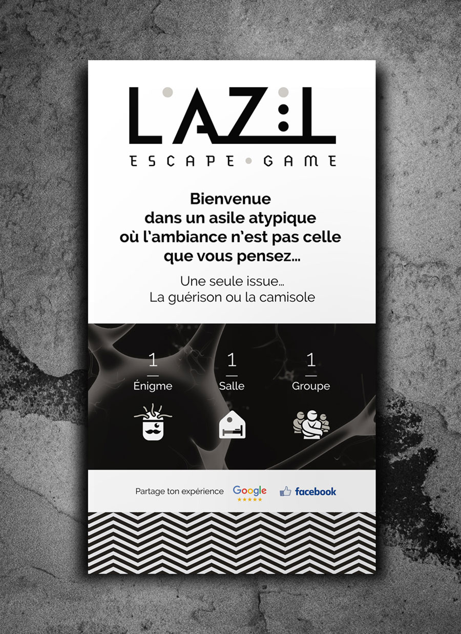 Signalétique panneau L'Azil Escape Game